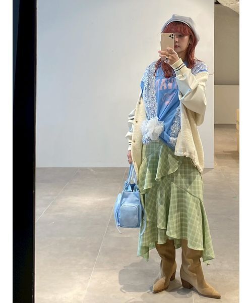 【かなり希少】FURFURアシンメトリータック｜ロングスカート｜ネイビー系｜F アシンメトリータックスカート – FACE SANS FARD