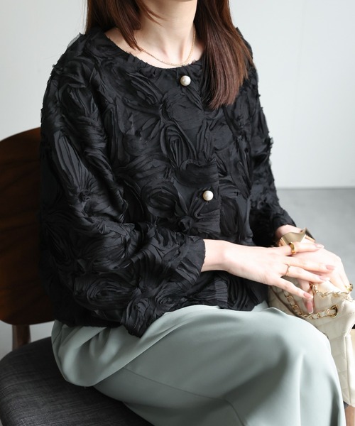 「sakishimatokyo」 ノーカラージャケット FREE ブラック レディース_画像3