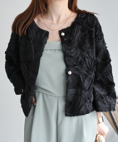 「sakishimatokyo」 ノーカラージャケット FREE ブラック レディース_画像4