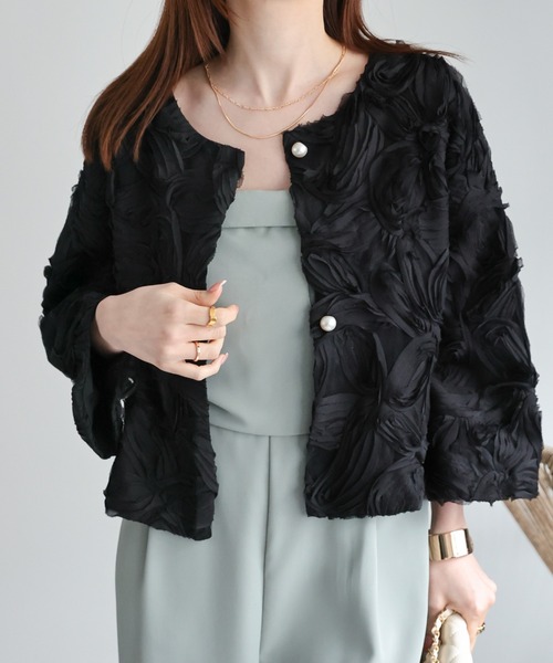 「sakishimatokyo」 ノーカラージャケット FREE ブラック レディース_画像5