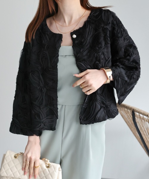 「sakishimatokyo」 ノーカラージャケット FREE ブラック レディース_画像7