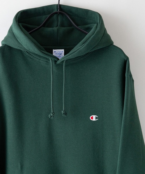 「Champion」 プルオーバーパーカー LARGE ブラック メンズ_画像8