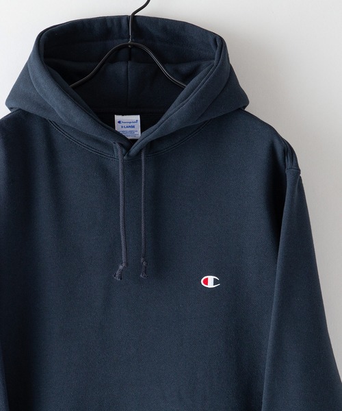 「Champion」 プルオーバーパーカー LARGE ブラック メンズ_画像9