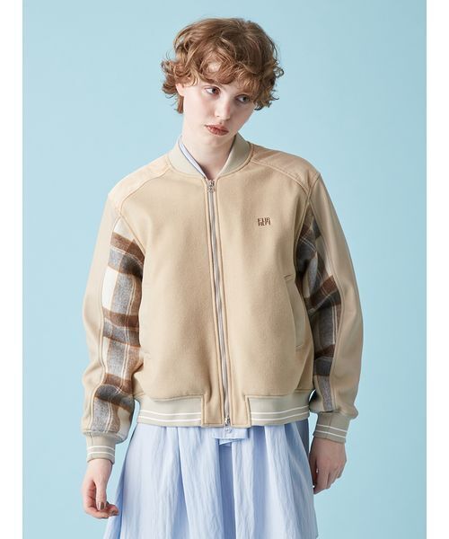 「FURFUR」 スタジャン F ブラック レディースの画像