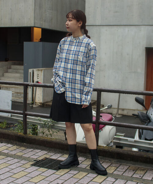 「GEVACO」 長袖シャツ L グリーン系その他 メンズ_画像5