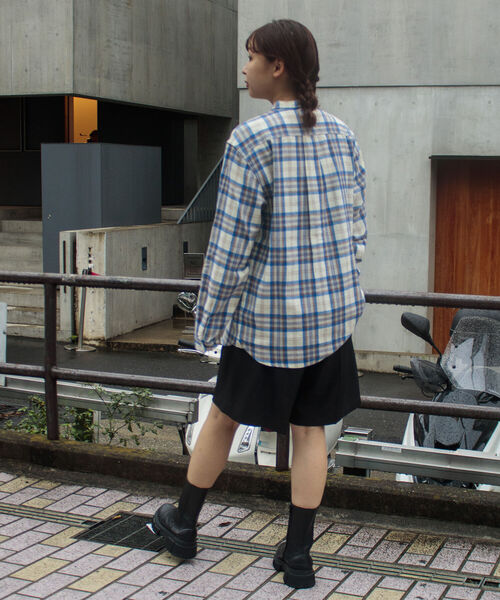 「GEVACO」 長袖シャツ L グリーン系その他 メンズ_画像7