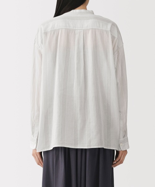 無印良品（MUJI） ブラウス シャツ 婦人 強撚 シアー長袖シャツ