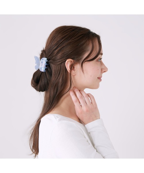 Francfranc（フランフラン） バタフライ ヘアクリップ ライトブルー