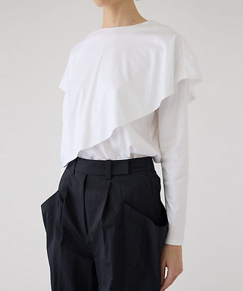RIM.ARK ブラウス シャツ 「RIM.ARK/リムアーク」Layered gather cut