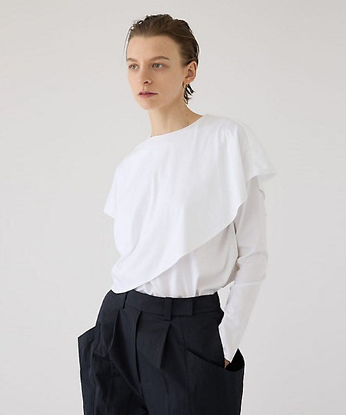 RIM.ARK シャツ RIM.ARK ブラウス シャツ 「RIM.ARK/リムアーク」Layered gather cut