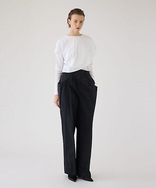 RIM.ARK ブラウス シャツ 「RIM.ARK/リムアーク」Layered gather cut 