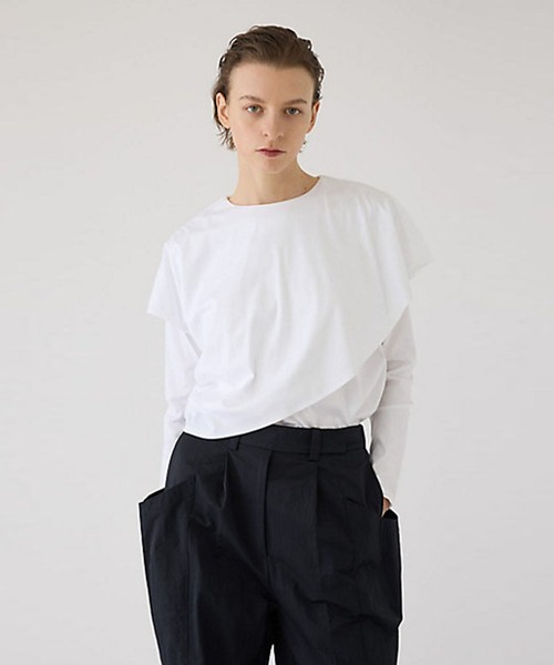 RIM.ARK ブラウス シャツ 「RIM.ARK/リムアーク」Layered gather cut