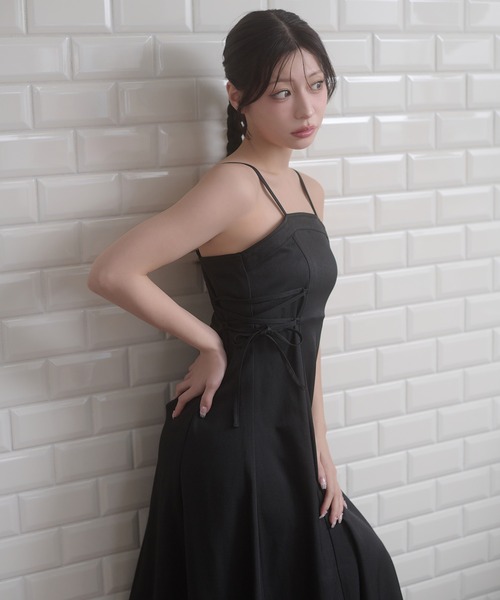 Ambre Neige（アンブルネージュ） ワンピース side lace up camisole