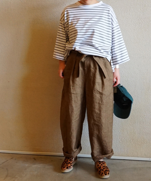 「JOURNAL STANDARD LUXE」 7分袖カットソー FREE レッド レディースの画像