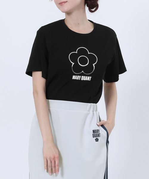 マリークワント　Tシャツ　ブラック MARY QUANT（マリークヮント） tシャツ マリークワント エンボス