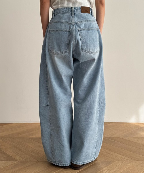 「CANAL JEAN」 デニムパンツ X-SMALL ライトブルー レディース_画像8