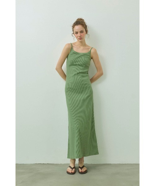 ALEXIA STAM（アリシアスタン） ワンピース Rib Long Dress /パッドin