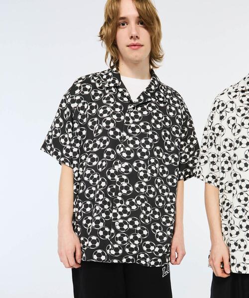 LOTTO（ロット） シャツ 半袖 LOTTO SOCCER BALL PRINT SHIRTS メンズ