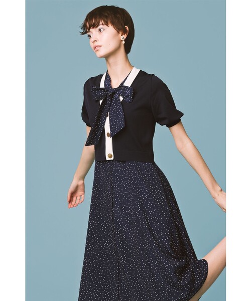 「TOCCA」 ニットカーディガン MEDIUM パープル レディース_画像5