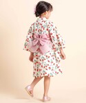 甚平 浴衣 「お揃い」イチゴx花x花火総柄ショ...の詳細画像4