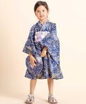 甚平 浴衣 「お揃い」イチゴx花x花火総柄ショ...の詳細画像2