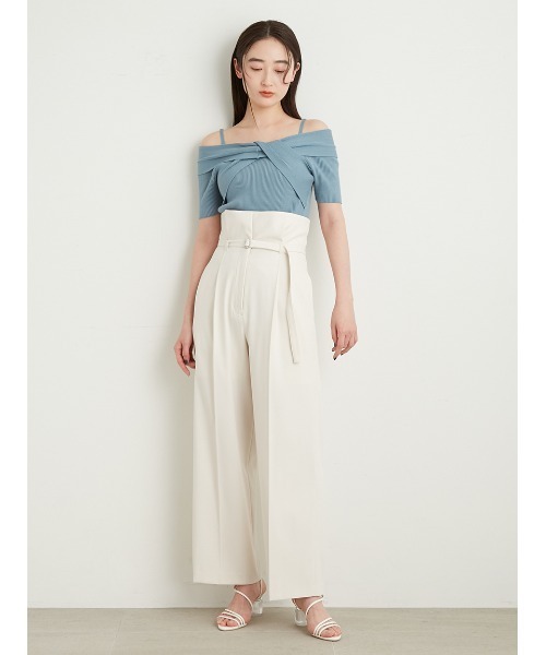 「LILY BROWN」 パンツ 1 ベージュ レディース_画像3