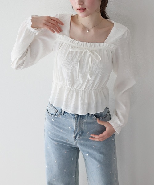 「BLUEEAST」 長袖ブラウス MEDIUM ブラック レディース_画像4