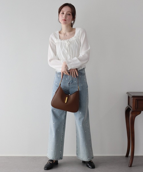 「BLUEEAST」 長袖ブラウス MEDIUM ブラック レディース_画像5
