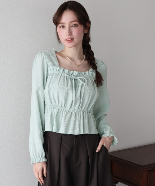 「BLUEEAST」 長袖ブラウス MEDIUM ブラック レディース_画像6