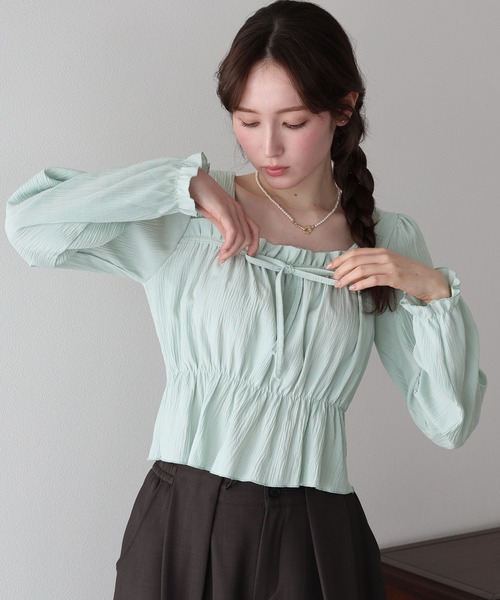 「BLUEEAST」 長袖ブラウス MEDIUM ブラック レディース_画像7