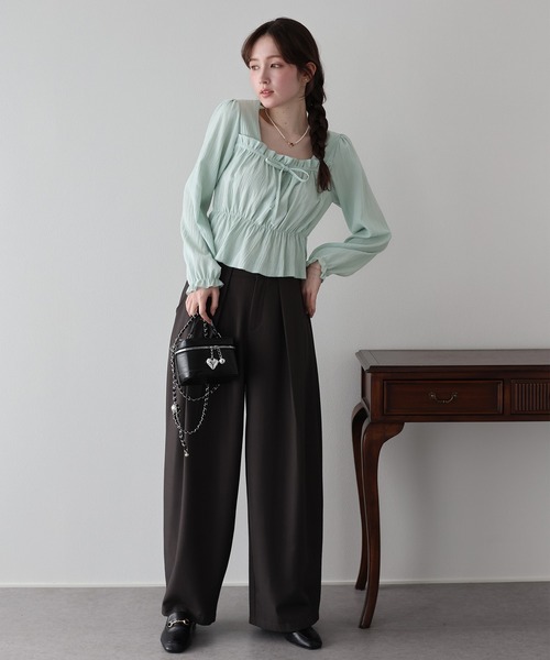 「BLUEEAST」 長袖ブラウス MEDIUM ブラック レディース_画像9