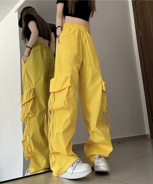 「SHEENA」 カーゴパンツ M イエロー レディース_画像2
