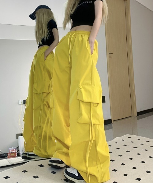 「SHEENA」 カーゴパンツ M イエロー レディース_画像5