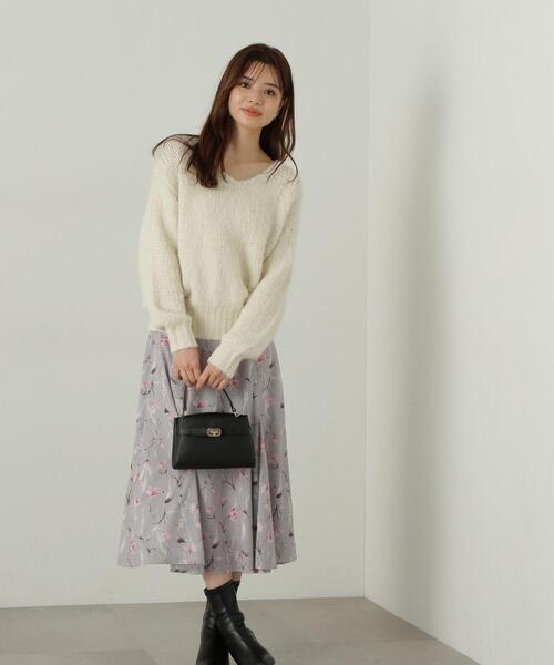 「PROPORTION BODY DRESSING」 フレアスカート MEDIUM グレー レディース_画像4