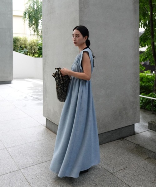Ameri（アメリ） ドレス 「 ZOZOTOWN限定 」 SUMMER TWEED V NECK