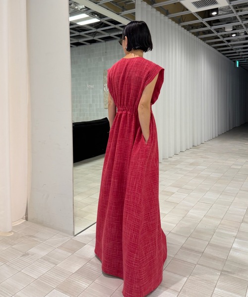 Ameri（アメリ） ドレス 「 ZOZOTOWN限定 」 SUMMER TWEED V NECK
