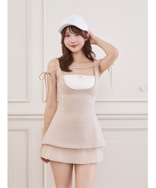 Darich（ダーリッチ） セットアップ レーストラックチュールスカート