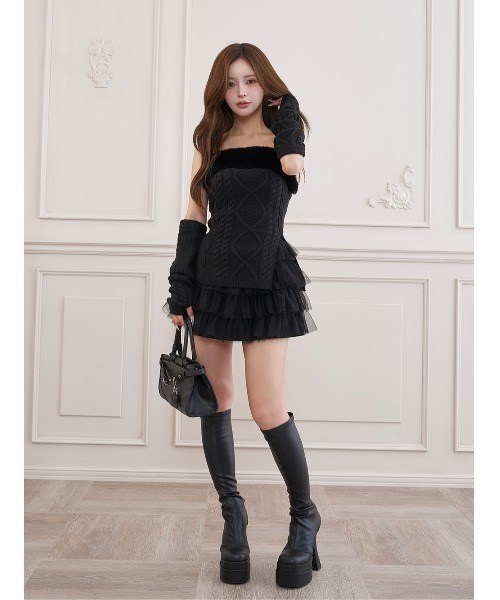 Darich（ダーリッチ） セットアップ レーストラックチュールスカート