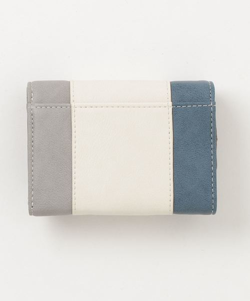 Clelia 財布 トリコロールカラー三つ折りミニ財布 レディース