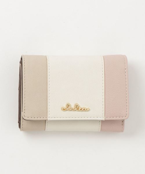 Clelia（クレリア） 財布 トリコロールカラー三つ折りミニ財布