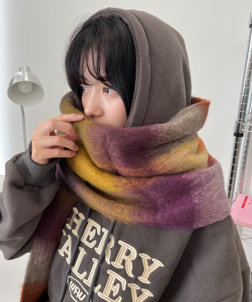 ストール 全2色 Birthday room ストール パターンカラーストール レディース
