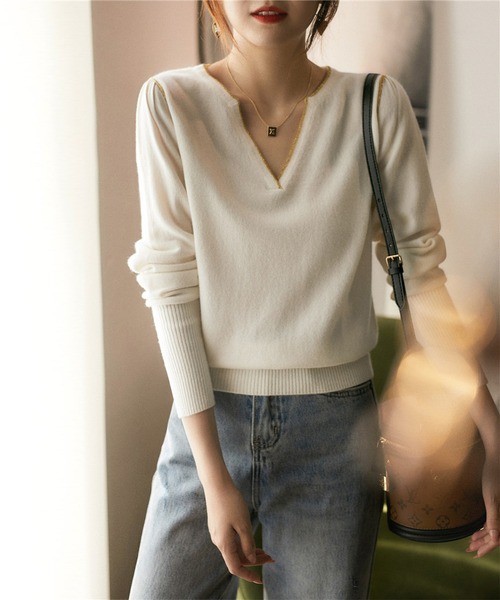 ニット セーター PU OPENWORK ニットトップス レディース ニット セーター メッシュニットトップス レディース : ZOZOTOWN
