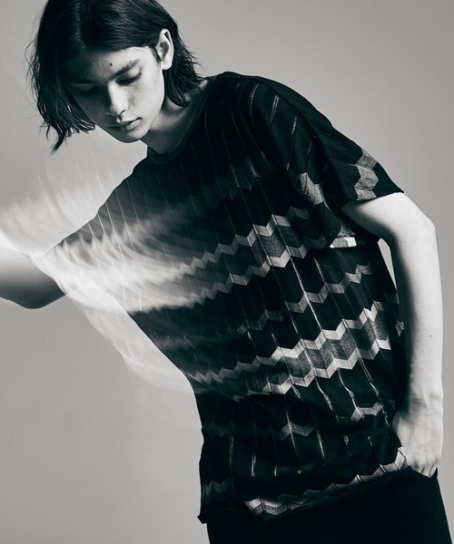 glamb（グラム） サマーニット セーター ニット Greck Border Knit