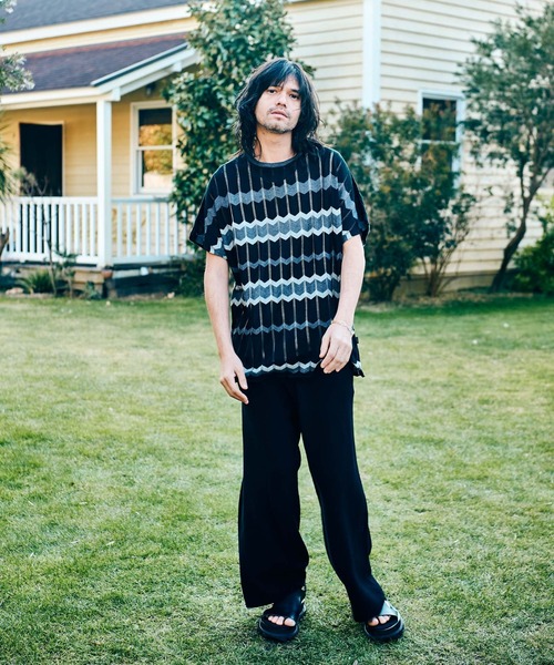 glamb（グラム） サマーニット セーター ニット Greck Border Knit