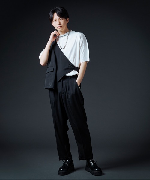 Ellno Loset ベスト ジレ 2PSET/ジレ・スラックス メンズ