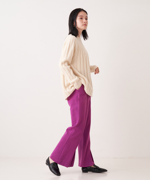 collex（コレックス） パンツ 「WEB限定」ウール混 カットポンチフレア