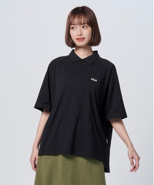 FILA tシャツ 「FILA」ラグランポロシャツ レディース