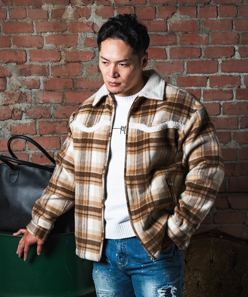 送料無料 ブルゾン ショートジャケット タータンチェック 7801 BEAMS MEN｜ショート チェック ブルゾン | Rakuten Fashion(楽天