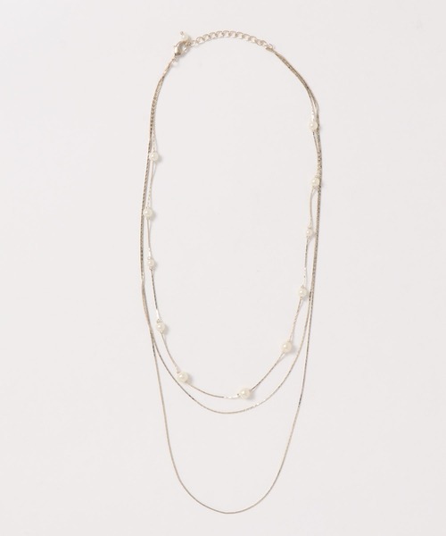 パール ネックレス 3連 レディース まとめ売り 0510-S5997s Cepica ネックレス パール×チェーン3連ネックレス レディース