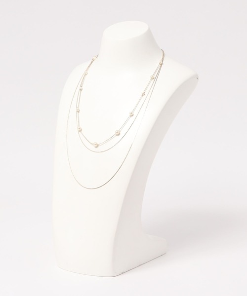 パール ネックレス 3連 レディース まとめ売り 0510-S5997s Cepica ネックレス パール×チェーン3連ネックレス レディース